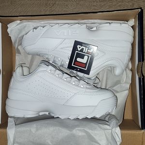 Brand New White Fila Disruptors